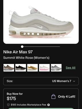 Nike Air Max 97 Women's Sneakers - Summit White with Soft Pink